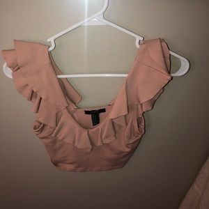 pink flowy crop top. adorable for summer